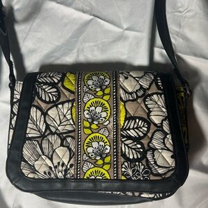 Vera Bradley 'Citron' Retired Flower Print Crossbody